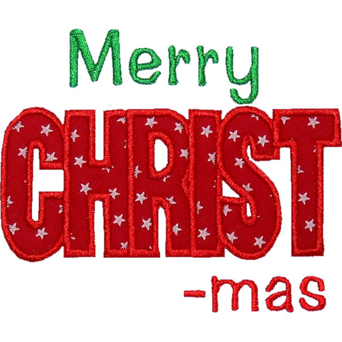 Merry CHRISTmas Applique Design