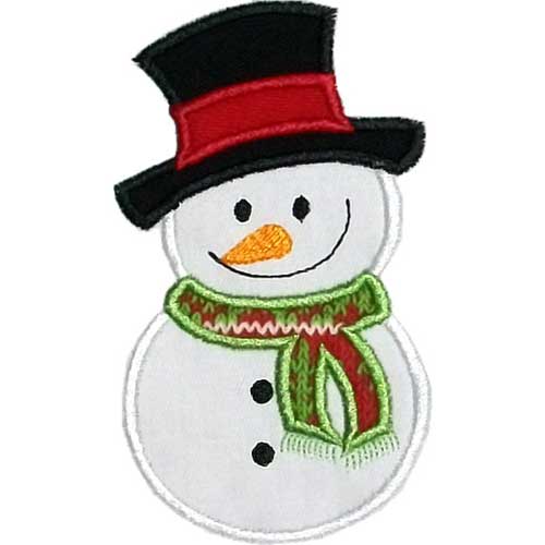 Baby Snowman Applique Design