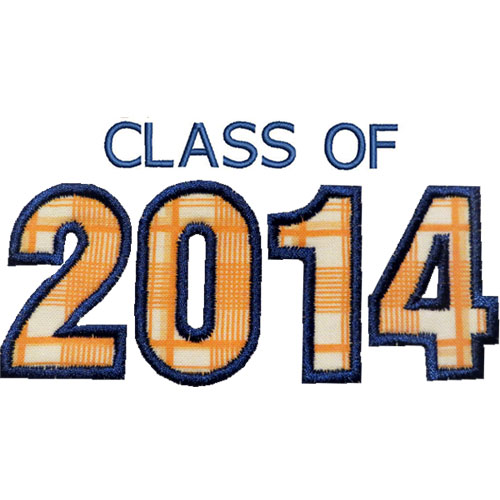 Varsity Class Of 2014 Applique Design