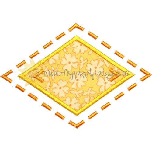 Diamond Stitch Frame Applique Design