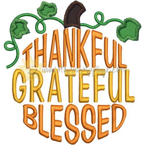 Blessed Pumpkin Applique Design